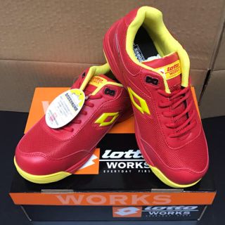 ロット(lotto)の25.0 lotto WORKS プロテクティブスニーカー LQ-103 RED(スニーカー)