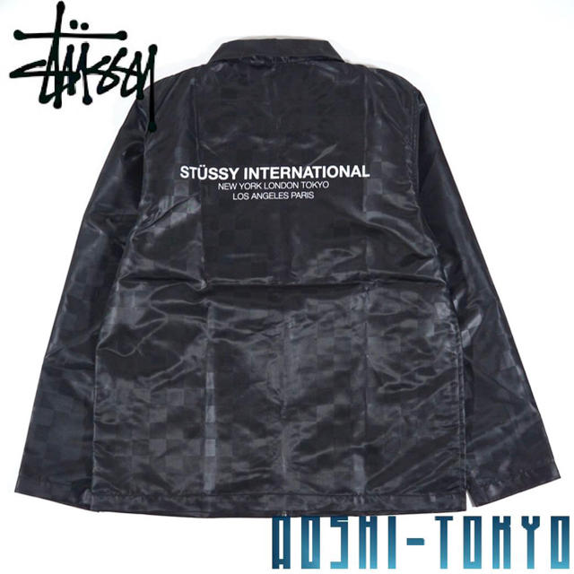 ◆日本未発売◆STUSSY Tonal Check コーチジャケット / M