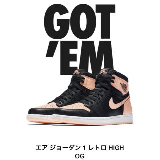 ナイキ(NIKE)の【新品】NIKE AIR JORDAN 1 BLACK/PINK(スニーカー)