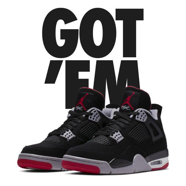 27cm Nike Air Jordan 4 Bred 国内正規品靴/シューズ