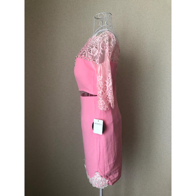 dazzy store(デイジーストア)のデイジーストア  ピンク ミニドレス  新品未使用 キャバ タグ付き Mサイズ レディースのフォーマル/ドレス(ミニドレス)の商品写真