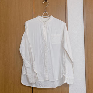 ムジルシリョウヒン(MUJI (無印良品))の白シャツ ノーカラー 無印良品 ネルシャツ(シャツ/ブラウス(長袖/七分))