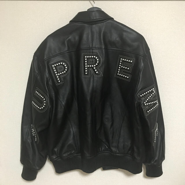 レザージャケット Supreme - supreme Studded Arc Logo Leather Jacket