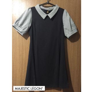 マジェスティックレゴン(MAJESTIC LEGON)のマジェ♡ギンガムチェックOP(ひざ丈ワンピース)