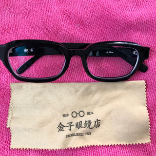 金子眼鏡 與市 y28 ブラック  金子眼鏡店  度あり(サングラス/メガネ)