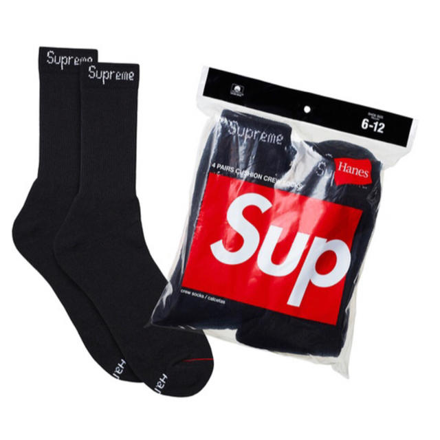 Supreme(シュプリーム)の黒 supreme socks メンズのレッグウェア(ソックス)の商品写真