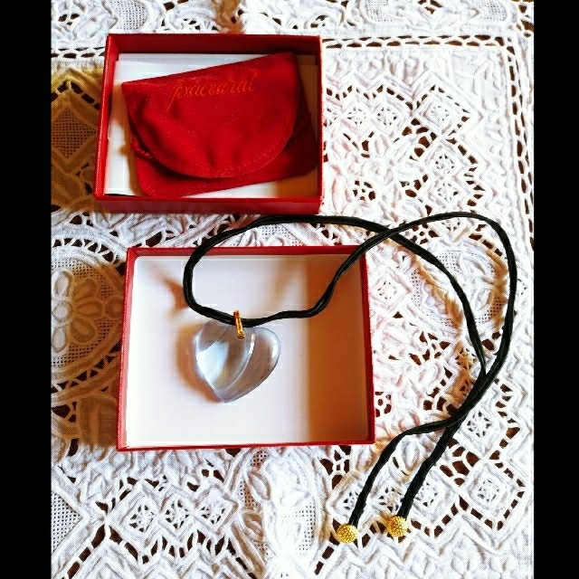 Baccarat(バカラ)のバカラ　ハートネックレス　淡いブルー レディースのアクセサリー(ネックレス)の商品写真