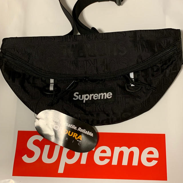 19ss Supreme Waist bag Black シュプリーム バッグ