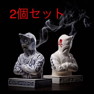 ネイバーフッド(NEIGHBORHOOD)の2色セット BAPE NEIGHBORHOOD お香立て 青 白 chamber(お香/香炉)