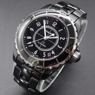 シャネル(CHANEL)の美品 シャネル J12 シャネル　H0685 　ブラック　セラミック 38ｍｍ(腕時計(アナログ))