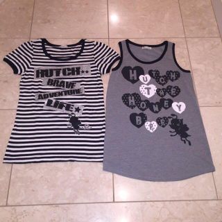 美品  HUTCHのトップス2枚セット(Tシャツ(半袖/袖なし))