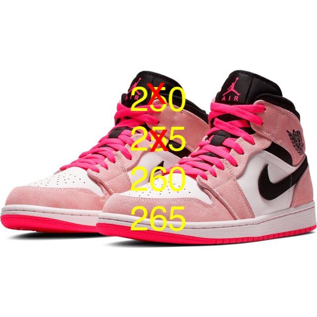 NIKE(ナイキ)のNIKE AIR JORDAN 1 MID PINK メンズの靴/シューズ(スニーカー)の商品写真