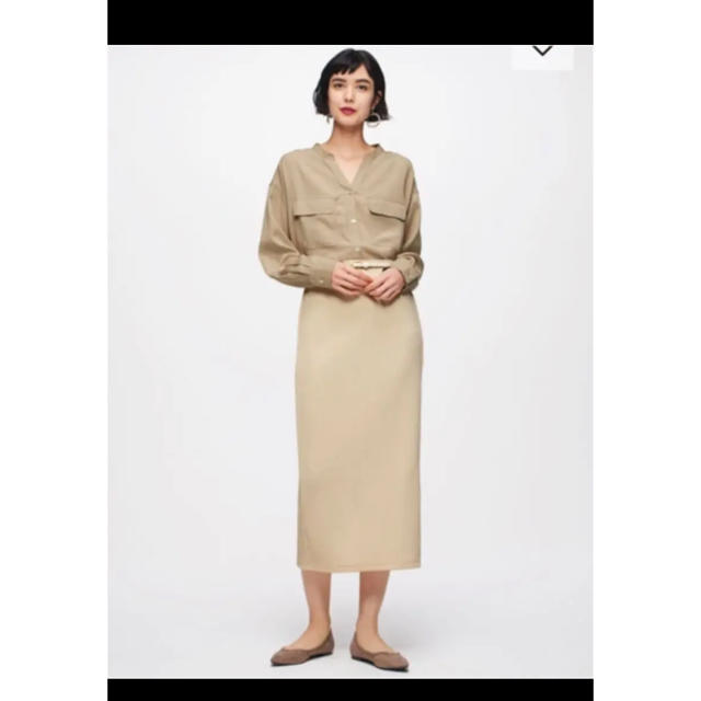 GU(ジーユー)のgu リブナローミディスカート M レディースのスカート(ロングスカート)の商品写真