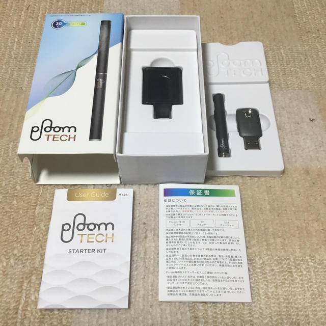 PloomTECH(プルームテック)の( 新品 ) Ploom TECH 純正スターターキット( ブラック ) メンズのファッション小物(タバコグッズ)の商品写真