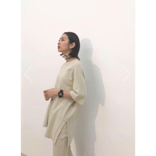 マウジー(moussy)のmoussy SIDE SLIT LONG KNIT TEE(カジュアルパンツ)