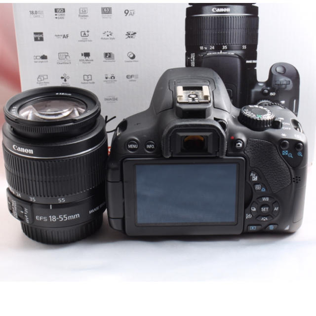 Canon(キヤノン)の高画質❤ガイド付きで簡単撮影♪自撮りもらくらく✨Canon kiss x6i スマホ/家電/カメラのカメラ(デジタル一眼)の商品写真