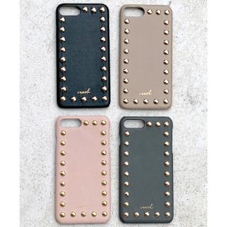 アイスー(i-SOOK)のi-SOOK 金子麻貴さん コラボ スタッズiPhone7/8ケース ピンク(iPhoneケース)