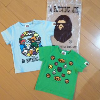 アベイシングエイプ(A BATHING APE)のAPE   Tシャツ70・80  ２set(Ｔシャツ)