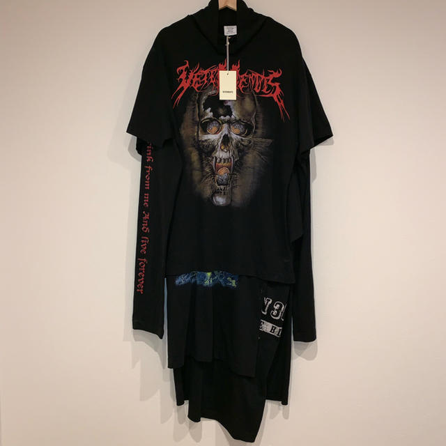 希少 vetements スカルレイヤードドレス