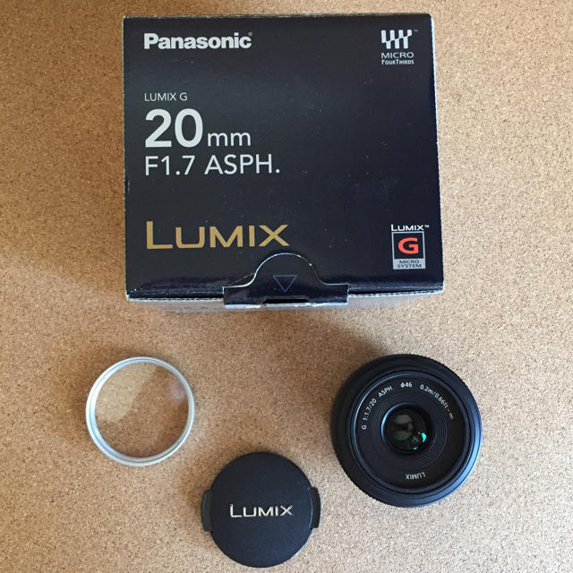 Panasonic(パナソニック)のLumix 20mm Ｆ1.7 フィルター付き スマホ/家電/カメラのカメラ(レンズ(単焦点))の商品写真