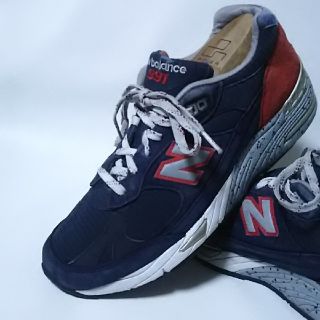 ニューバランス(New Balance)の
希少アメリカ製ビンテージ！ニューバランス991高級スニーカー紺赤！


(スニーカー)