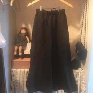 vintage linen skirt.(ひざ丈スカート)