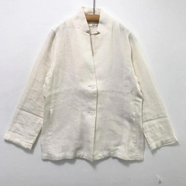 evam eva(エヴァムエヴァ)コットンリネン シルクジャケット evam evaエヴァムエヴァ リネンジャケット