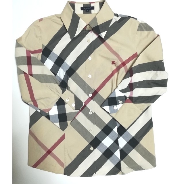 BURBERRY(バーバリー)のバーバリーシャツ七分袖  ブラウンベージュ レディースのトップス(シャツ/ブラウス(長袖/七分))の商品写真