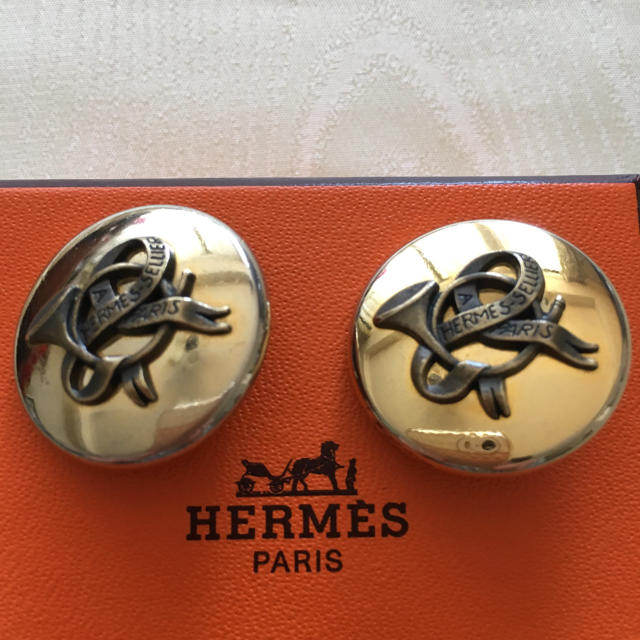 Hermes(エルメス)のエルメス ホルン柄 ヴィンテージ イヤリング レディースのアクセサリー(イヤリング)の商品写真