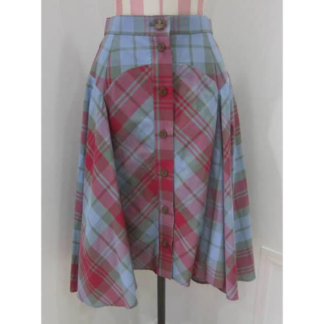 Vivienne Westwood(ヴィヴィアンウエストウッド)のヴィヴィアン☆マックテビットチェックフレアスカート レディースのスカート(ミニスカート)の商品写真