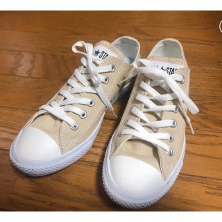 コンバース(CONVERSE)のコンバース ローカット24cm 美品 ベージュ(スニーカー)