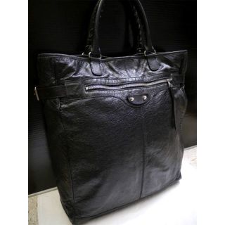 バレンシアガ(Balenciaga)の美品◆BALENCIAGA バレンシアガ ヘキサゴン A4対応 トート バッグ黒(トートバッグ)