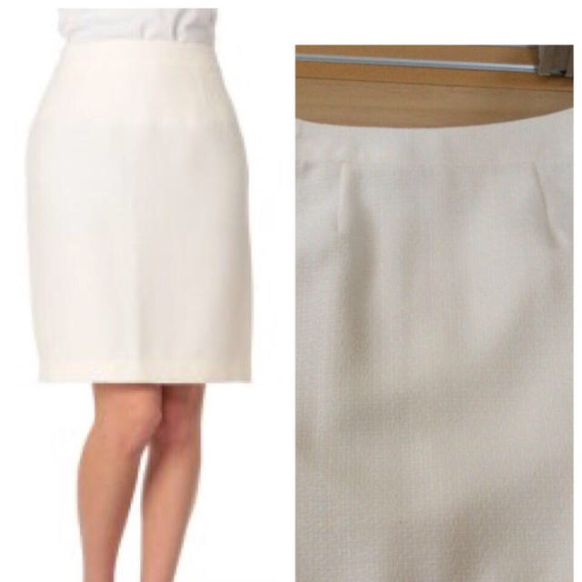 PATTERN fiona(パターンフィオナ)の白タイトスカート レディースのスカート(ひざ丈スカート)の商品写真