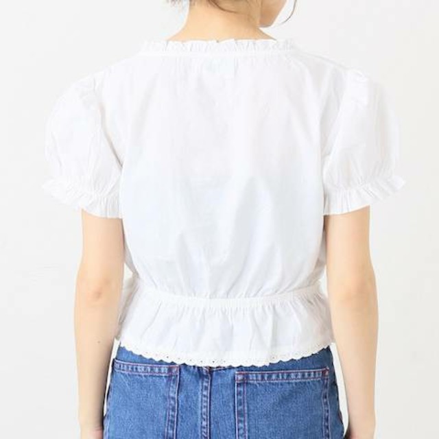 IENA(イエナ)のrouje cotton lala
　イエナ　ブラウス　美品　ルージュ レディースのトップス(シャツ/ブラウス(半袖/袖なし))の商品写真