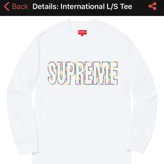 シュプリーム(Supreme)のsupreme international l/s tee(Tシャツ/カットソー(七分/長袖))