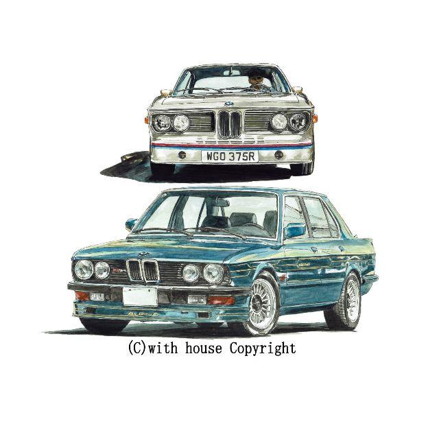 GC-1491 BMW ALPINA B5/C2限定版画サイン額装作家平右ヱ門