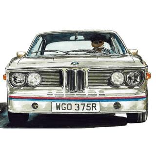 GC-1484 BMW ALPINA B5/B3限定版画サイン額装作家平右ヱ門