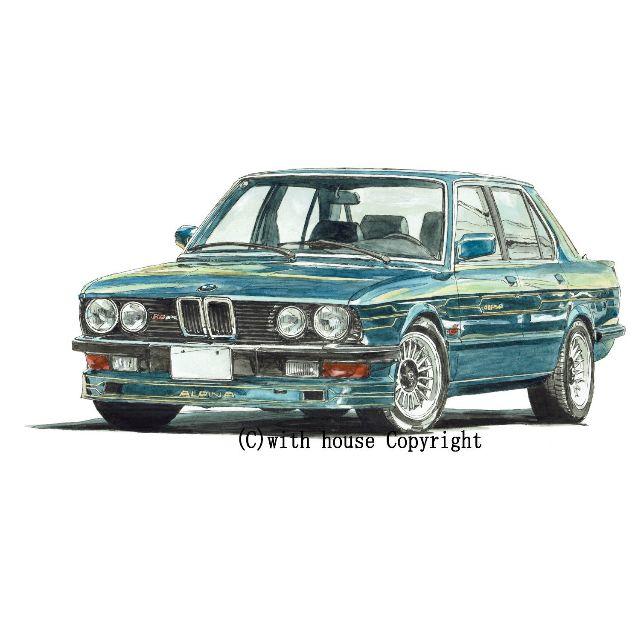 GC-1140 BMWアルピナ/524i限定版画直筆サイン額装●作家平右ヱ門 2