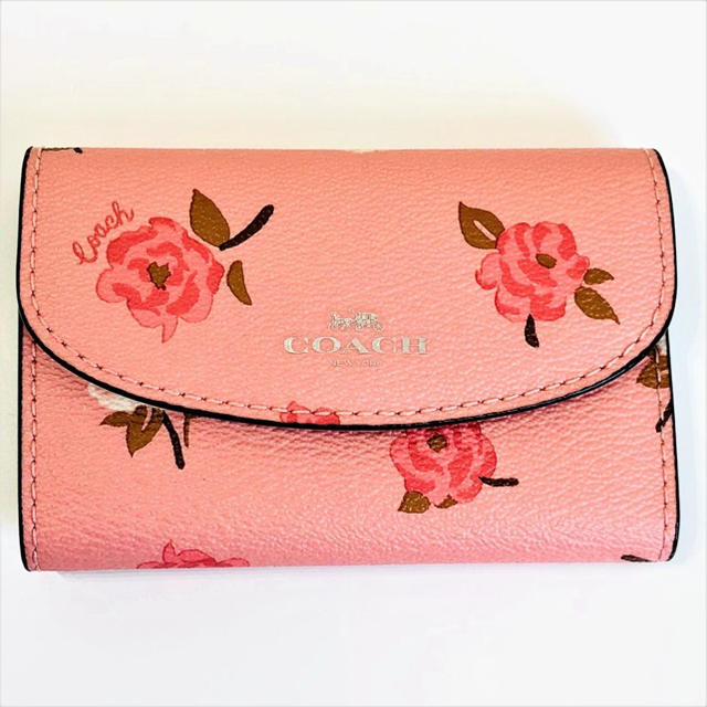 COACH コーチ F67524 キーケース 花柄 ピンク レディース