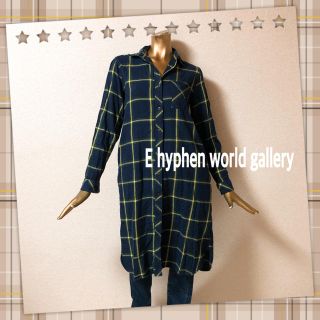 イーハイフンワールドギャラリー(E hyphen world gallery)のE hyphen world gallery ★ ロング チェックシャツ(シャツ/ブラウス(長袖/七分))