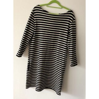 プチバトー(PETIT BATEAU)の美品 プチバトー レディースボーダーリボンワンピース(その他)