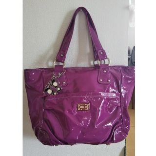 アナスイ(ANNA SUI)のANNA SUI 紫色のエナメルトートバッグ(トートバッグ)