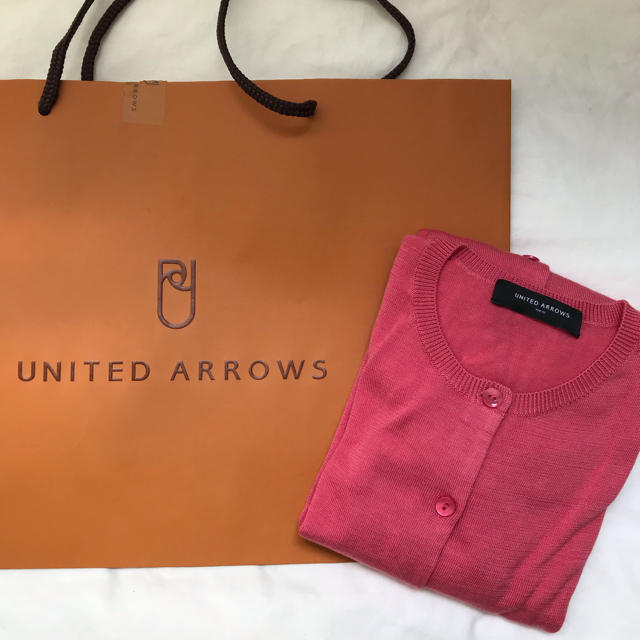 UNITED ARROWS(ユナイテッドアローズ)の《未使用》UNITED ARROWS カーディガン ピンク レディースのトップス(カーディガン)の商品写真