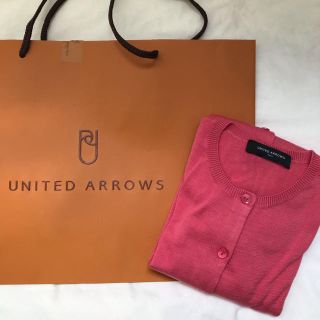 ユナイテッドアローズ(UNITED ARROWS)の《未使用》UNITED ARROWS カーディガン ピンク(カーディガン)