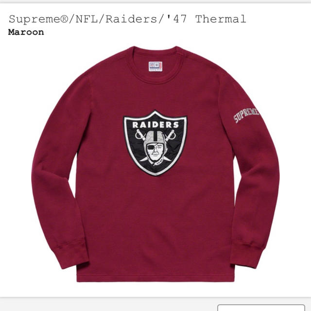 希少 Supreme NFL Raiders 47 Thermal 1