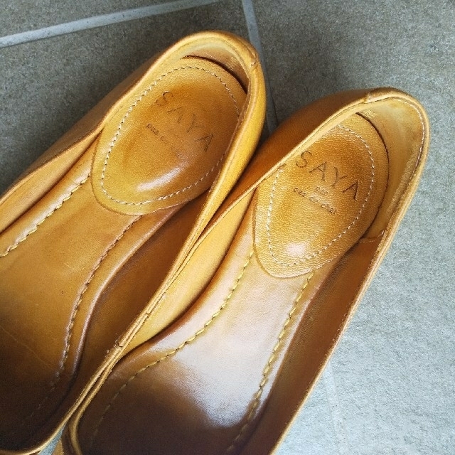 SAYA(サヤ)のSAYA 天然皮革 パンプス ぺたんこ靴 レディースの靴/シューズ(ハイヒール/パンプス)の商品写真