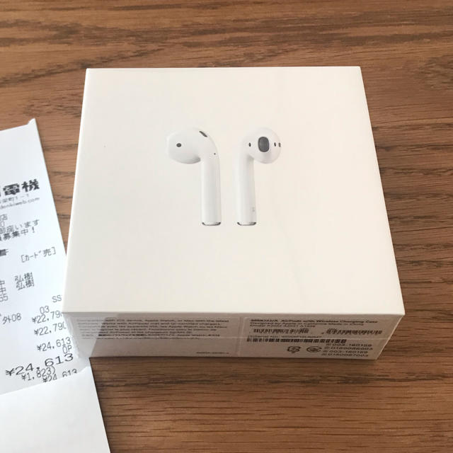 AirPods 第2世代 ワイヤレス充電対応【MRXJ2J/A】