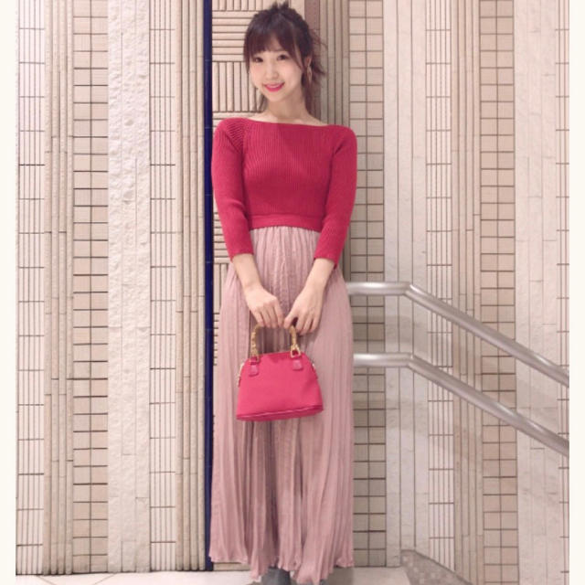 超目玉 ココディール❤︎18awニット×プリーツロングドッキング