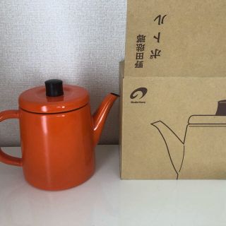 ノダホーロー(野田琺瑯)の！！新品！！野田琺瑯 ポトル  オレンジ(調理道具/製菓道具)