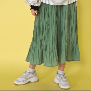 ダブルクローゼット(w closet)のw closet 19ss ランダムプリーツスカート(ロングスカート)